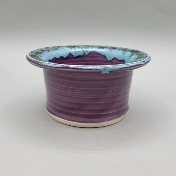 Mountain Kiln Pottery Purple & Blue Hand Thrown Vessel Candleholder Signed - Picture 2 of 7